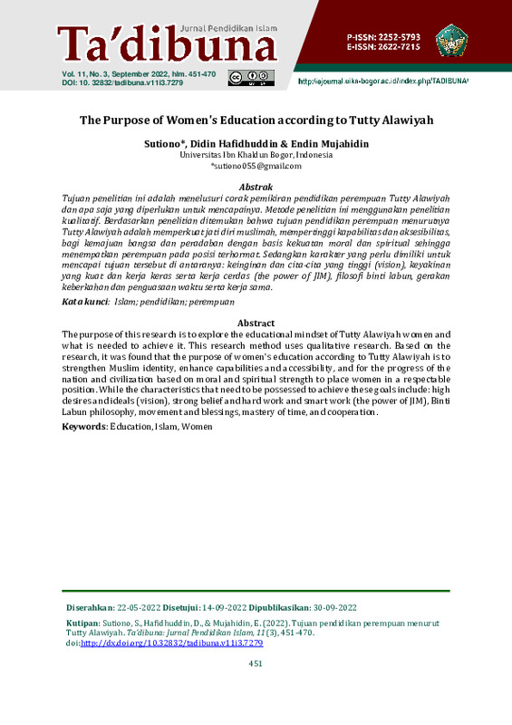 Tujuan pendidikan perempuan menurut Tutty Alawiyah.pdf