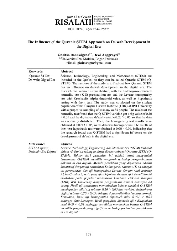 The Influence of the Quranic STEM Approach on Da'wah Development in the Digital Era.pdf
