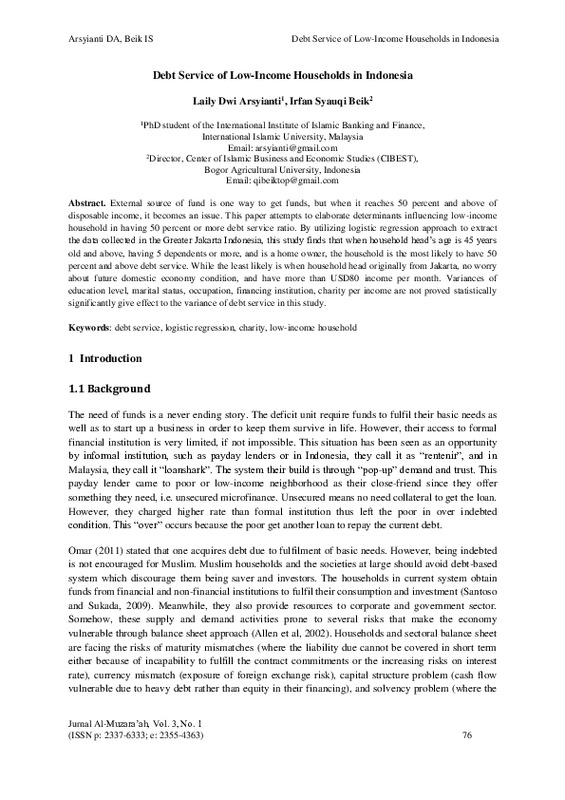 Debt service of low-income households in Indonesia.pdf
