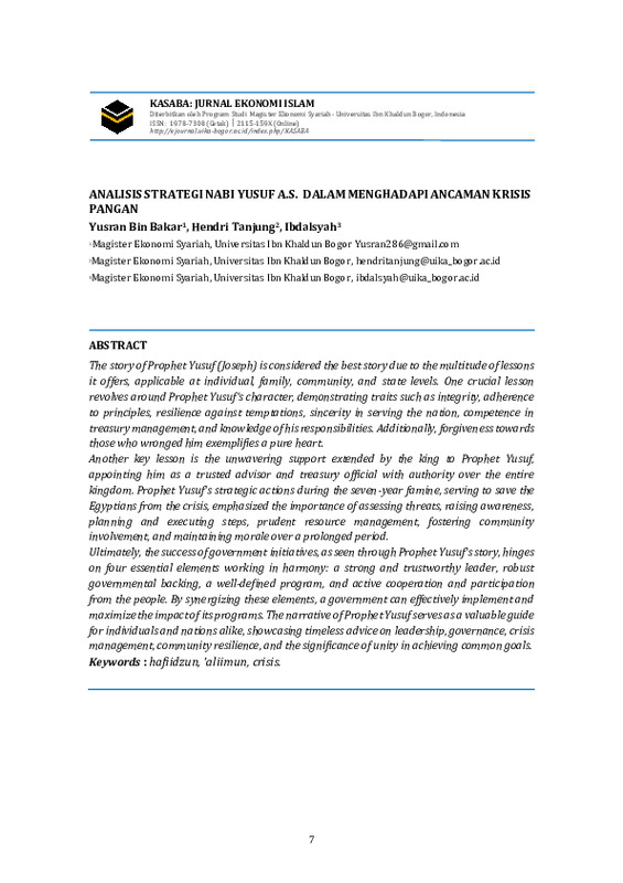 ANALISIS STRATEGI NABI YUSUF AS DALAM MENGHADAPI ANCAMAN KRISIS PANGAN (2).pdf