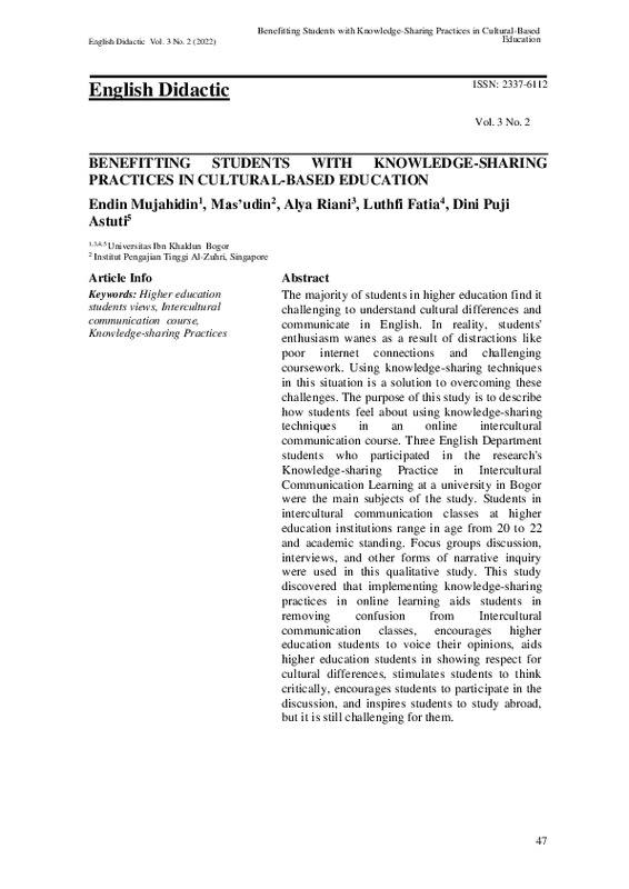 BENEFITTING STUDENTS WITH KNOWLEDGE-SHARING PRACTICES IN CULTURAL-BASED EDUCATION.pdf