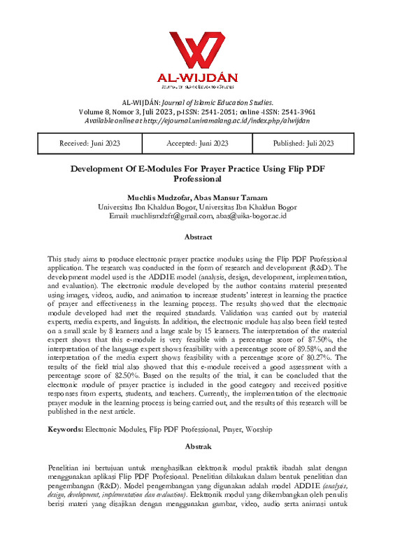 Development Of E-Modules For Prayer Practice Using Flip PDF Professional.pdf Development Of E-Modules For Prayer Practice Using Flip PDF Professional.pdf