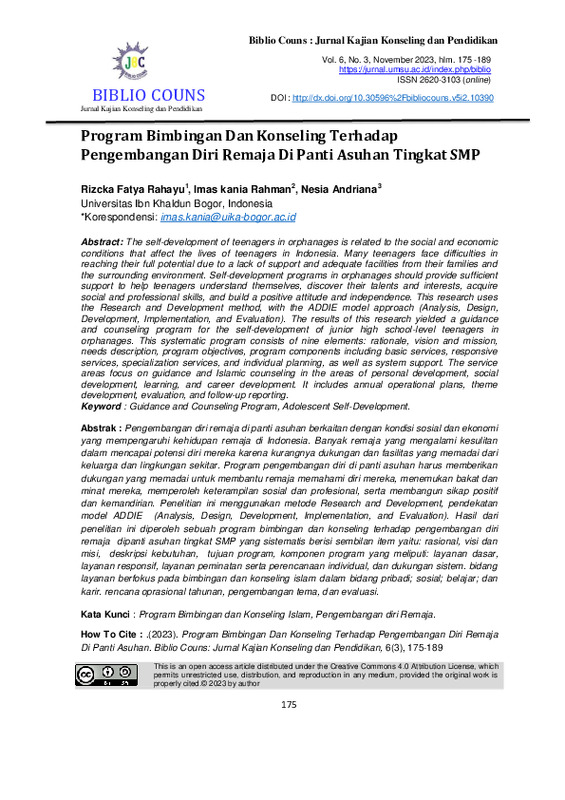 PROGRAM BIMBINGAN DAN KONSELING TERHADAP PENGEMBANGAN DIRI REMAJA DI PANTI ASUHAN.pdf