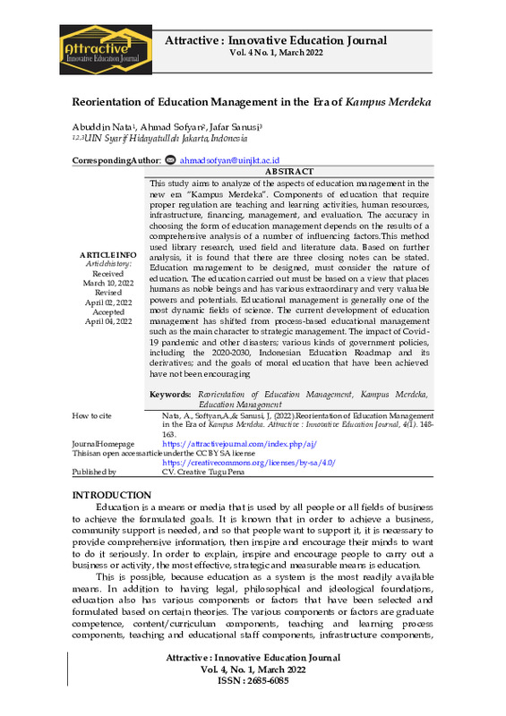 Reorientation of Education Management in the Era of Kampus Merdeka.pdf