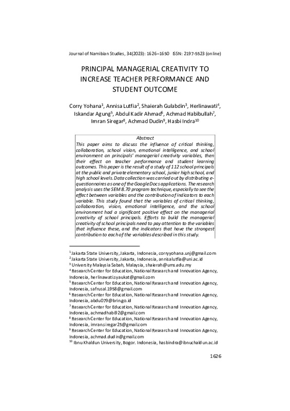 Principal managerial creativity to increase teacher performance and student outcome.pdf Principal managerial creativity to increase teacher performance and student outcome.pdf