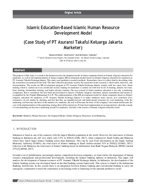 Islamic Education-Based Islamic Human Resource Development Model (Case Study of PT Asuransi Takaful Keluarga Jakarta Marketer).pdf Islamic Education-Based Islamic Human Resource Development Model (Case Study of PT Asuransi Takaful Keluarga Jakarta Marketer).pdf