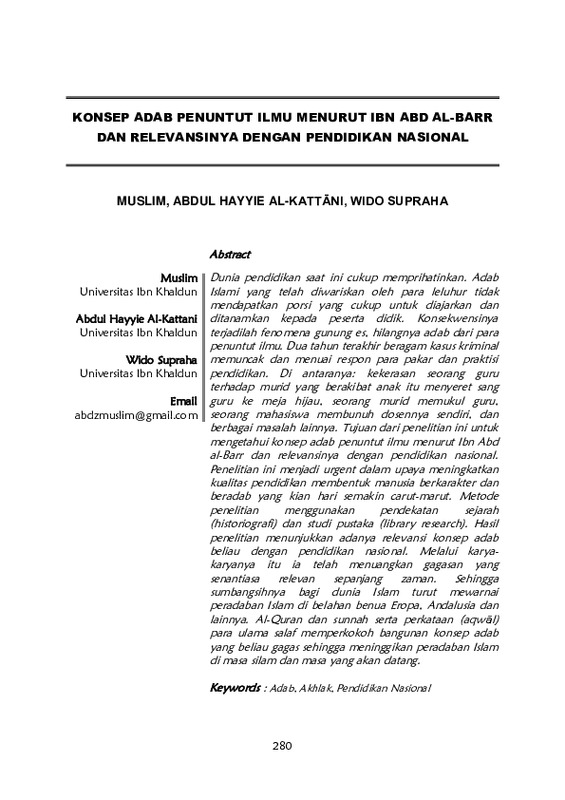Konsep adab penuntut ilmu menurut ibn abd al-barr dan relevansinya dengan pendidikan nasional.pdf