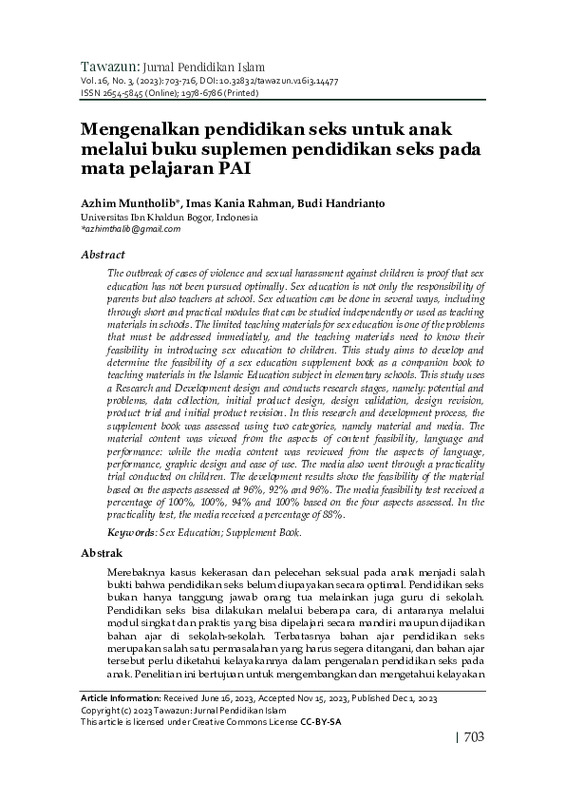 Mengenalkan Pendidikan Seks Untuk Anak Melalui Buku Suplemen Pendidikan Seks Pada Mapel PAI.pdf
