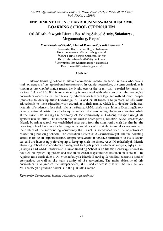 IMPLEMENTATION OF AGRIBUSINESS-BASED ISLAMIC BOARDING SCHOOL CURRICULUM.pdf