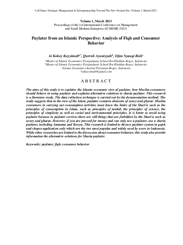Paylater from an Islamic Perspective Analysis of Fiqh and Consumer.pdf