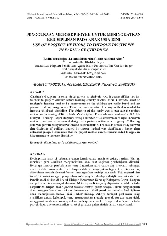 Penggunaan metode proyek untuk meningkatkan kedisiplinan pada anak usia dini.pdf