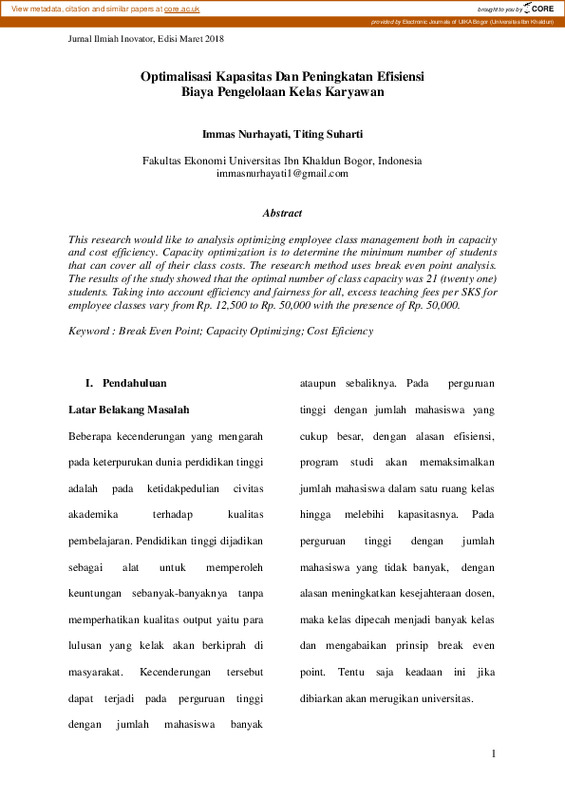 Optimalisasi Kapasitas Dan Peningkatan Efisiensi Biaya Pengelolaan Kelas Karyawan.pdf Optimalisasi Kapasitas Dan Peningkatan Efisiensi Biaya Pengelolaan Kelas Karyawan.pdf