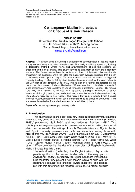 Contemporary Muslim Intellectuals on Critique of Islamic Reason.pdf