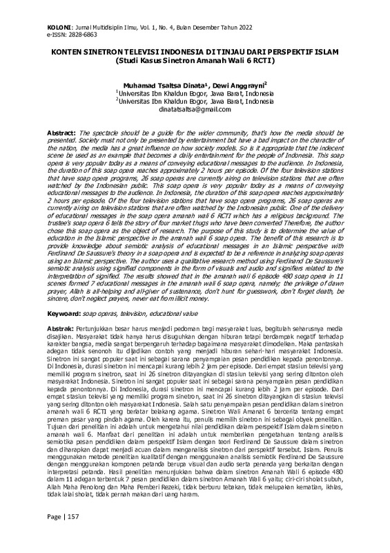Konten Sinetron Televisi Indonesia Di Tinjau Dari Perspektif Islam (Studi Kasus Sinetron Amanah Wali 6 RCTI).pdf