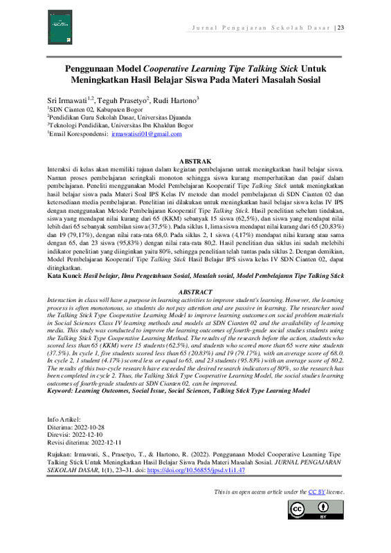 Penggunaan Model Cooperative Learning Tipe Talking Stick Untuk Meningkatkan Hasil Belajar Siswa Pada Materi Masalah Sosial.pdf Penggunaan Model Cooperative Learning Tipe Talking Stick Untuk Meningkatkan Hasil Belajar Siswa Pada Materi Masalah Sosial.pdf