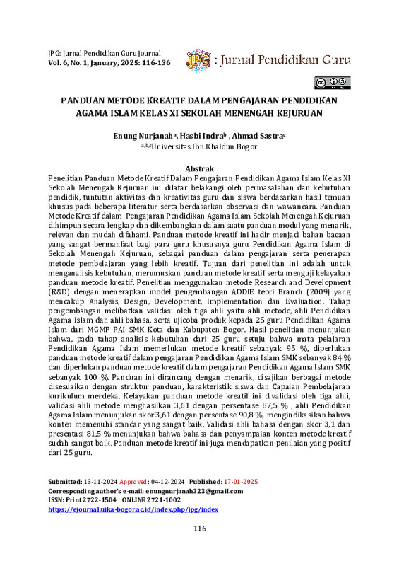 PANDUAN METODE KREATIF DALAM PENGAJARAN PENDIDIKAN AGAMA ISLAM KELAS XI SEKOLAH MENENGAH KEJURUAN.pdf PANDUAN METODE KREATIF DALAM PENGAJARAN PENDIDIKAN AGAMA ISLAM KELAS XI SEKOLAH MENENGAH KEJURUAN.pdf