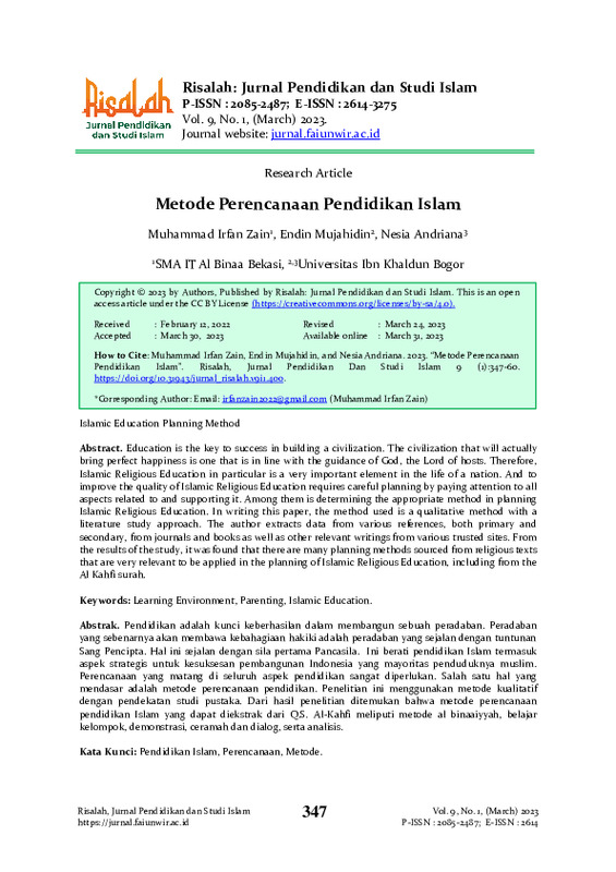 Metode Perencanaan Pendidikan Islam.pdf