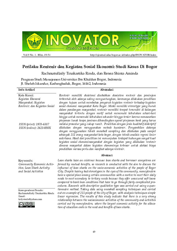 Perilaku rentenir dan kegiatan sosial ekonomi studi kasus Di Bo-gor.pdf Perilaku rentenir dan kegiatan sosial ekonomi studi kasus Di Bo-gor.pdf