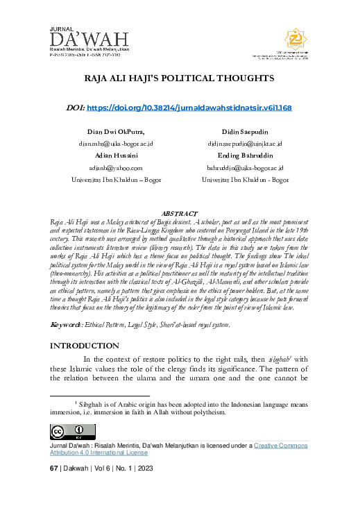 a RAJA ALI HAJI'S POLITICAL THOUGHTS.pdf a RAJA ALI HAJI'S POLITICAL THOUGHTS.pdf