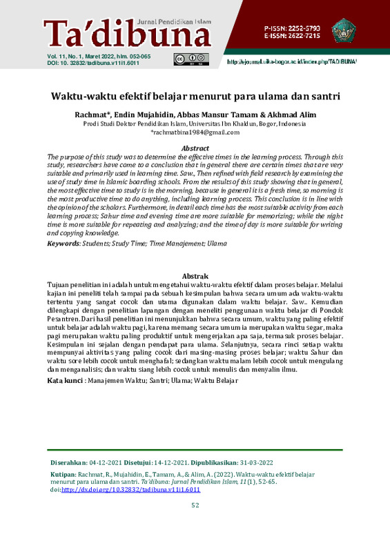 Waktu-waktu efektif belajar menurut para ulama dan santri.pdf