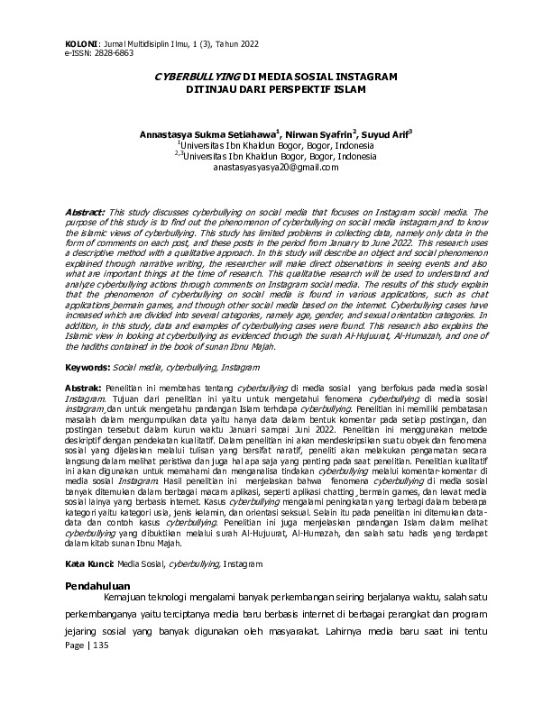 CYBERBULLYING DI MEDIA SOSIAL INSTAGRAM DITINJAU DARI PERSPEKTIF ISLAM.pdf