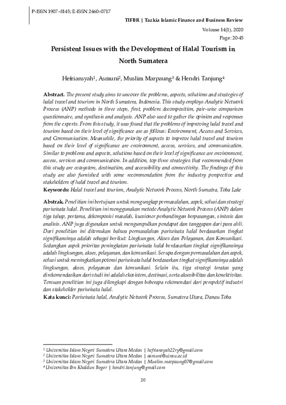 Persistent Issues with the Development of Halal Tourism in North Sumatera.pdf