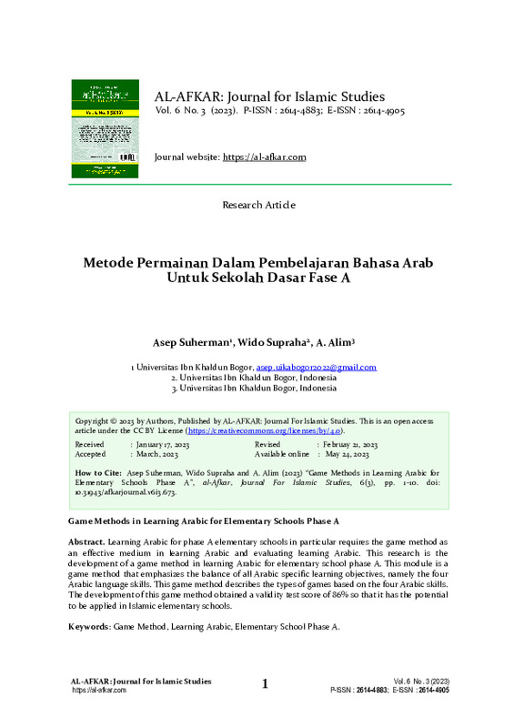 Game Methods in Learning Arabic for Elementary Schools Phase A.pdf
