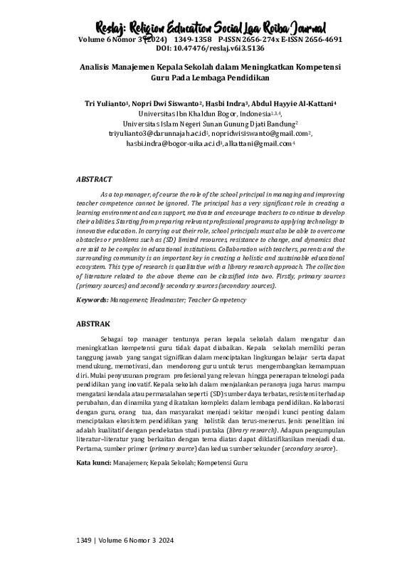 Analisis manajemen kepala sekolah dalam meningkatkan kompetensi guru pada lembaga pendidikan.pdf