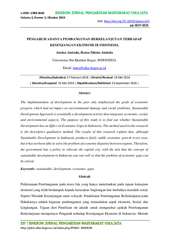 PENGARUH ADANYA PEMBANGUNAN BERKELANJUTAN TERHADAP KESENJANGAN EKONOMI DI INDONESIA.pdf