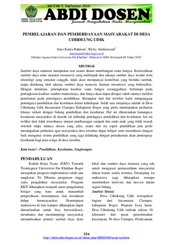 PEMBELAJARAN DAN PEMBERDAYAAN MASYARAKAT DI DESA CIHIDEUNG UDIK.pdf PEMBELAJARAN DAN PEMBERDAYAAN MASYARAKAT DI DESA CIHIDEUNG UDIK.pdf