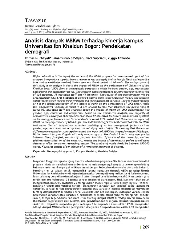 Analisis dampak MBKM terhadap kinerja UIKA Bogor Pendekatan demografi.pdf