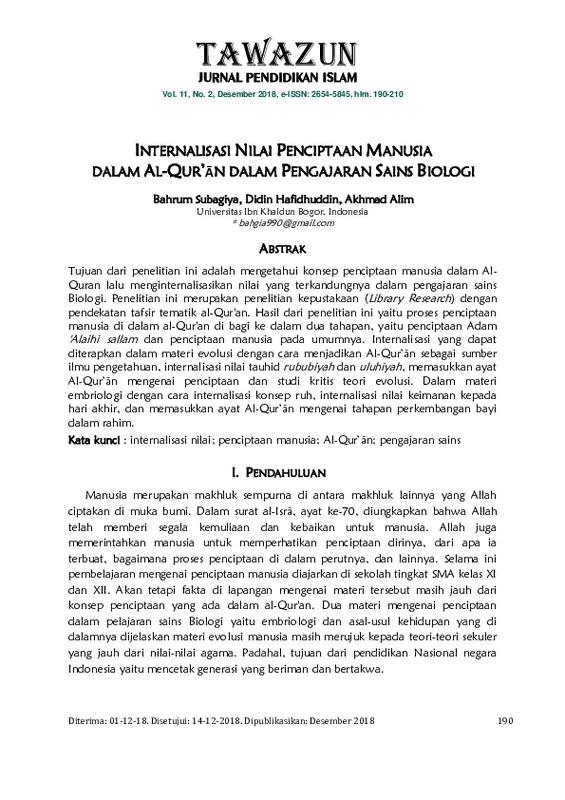 Internalisasi nilai penciptaan manusia dalam Al-Quran dalam pengajaran sains Biologi.pdf