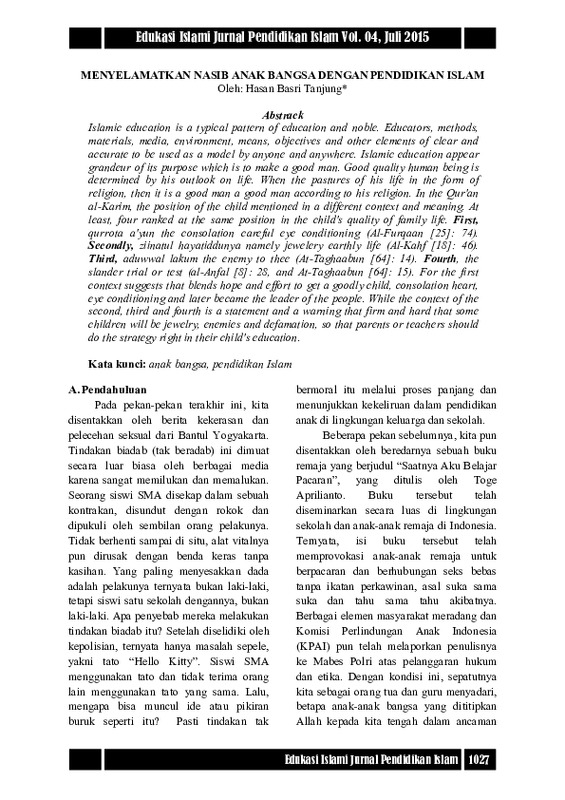 Menyelamatkan Nasib Anak Bangsa dengan Pendidikan Islam.pdf