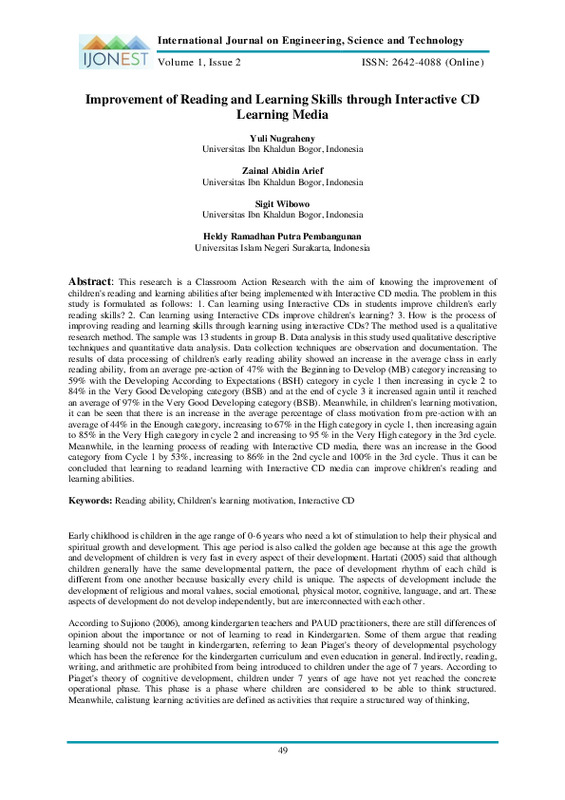 Improvement of Reading and Learning Skills through Interactive CD Learning Media.pdf