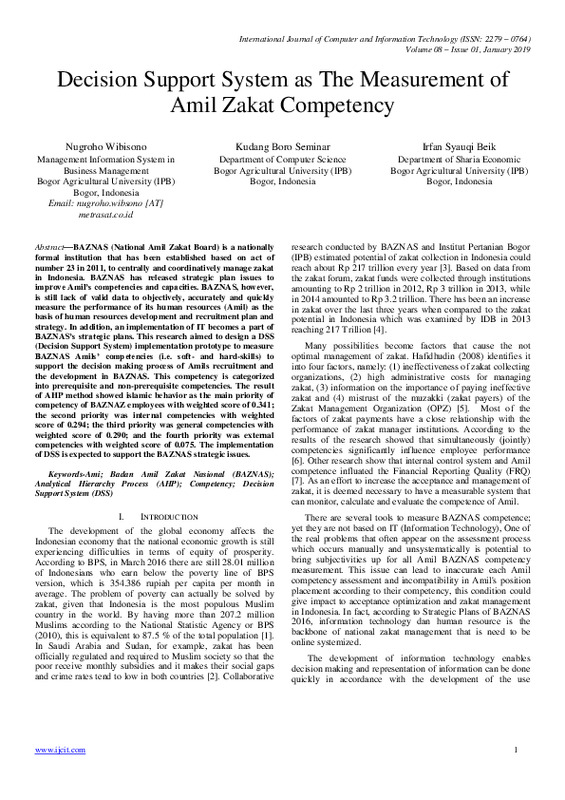Decision Support System as The Measurement of Amil Zakat Competency.pdf