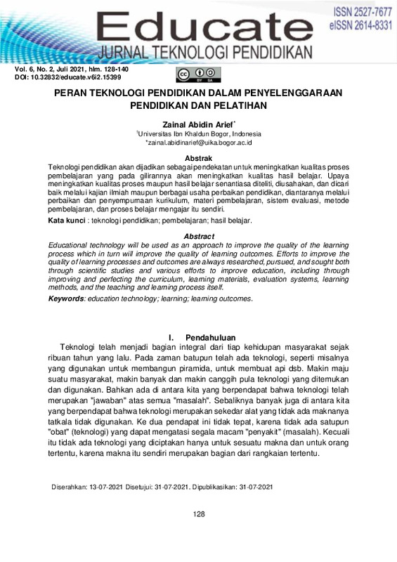 PERAN TEKNOLOGI PENDIDIKAN DALAM PENYELENGGARAAN PENDIDIKAN DAN PELATIHAN.pdf