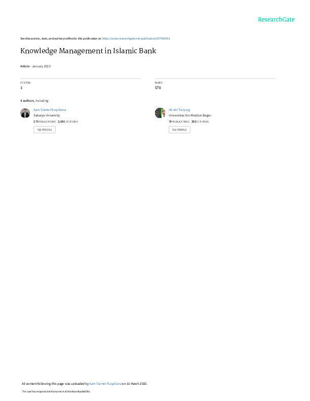 Knowledge Management in Islamic Bank.pdf Knowledge Management in Islamic Bank.pdf