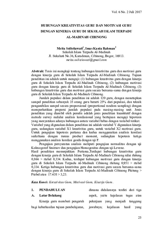 Hubungan Kreativitas Guru Dan Motivasi Guru Dengan Kinerja Guru Di Sekolah Islam Terpadu Al-Madinah Cibinong.pdf Hubungan Kreativitas Guru Dan Motivasi Guru Dengan Kinerja Guru Di Sekolah Islam Terpadu Al-Madinah Cibinong.pdf