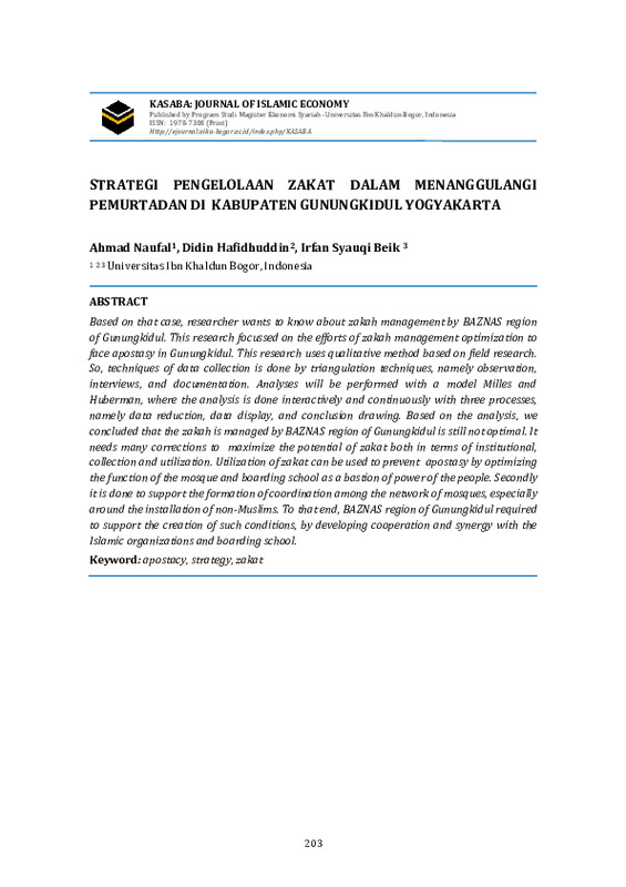 Strategi Pengelolaan Zakat Dalam Menanggulangi Pemurtadan Di Kabupaten Gunungkidul Yogyakarta.pdf