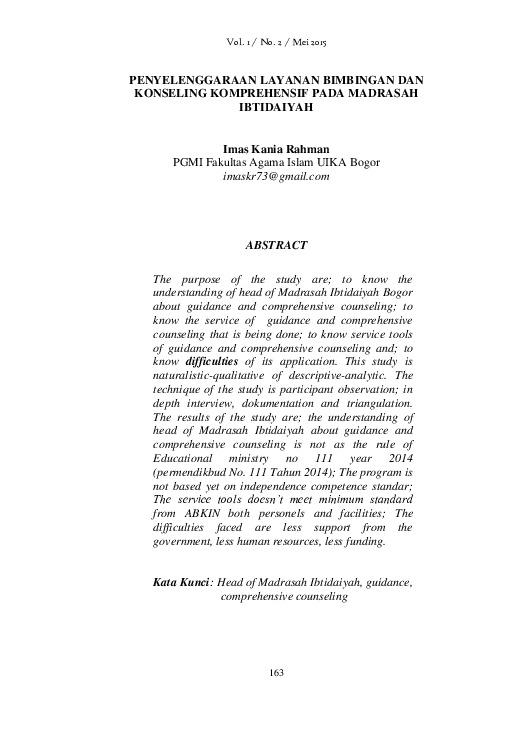 Penyelenggaraan Layanan Bimbingan dan Konseling Komprehensif Pada Madrasah Ibtidaiyah.pdf Penyelenggaraan Layanan Bimbingan dan Konseling Komprehensif Pada Madrasah Ibtidaiyah.pdf