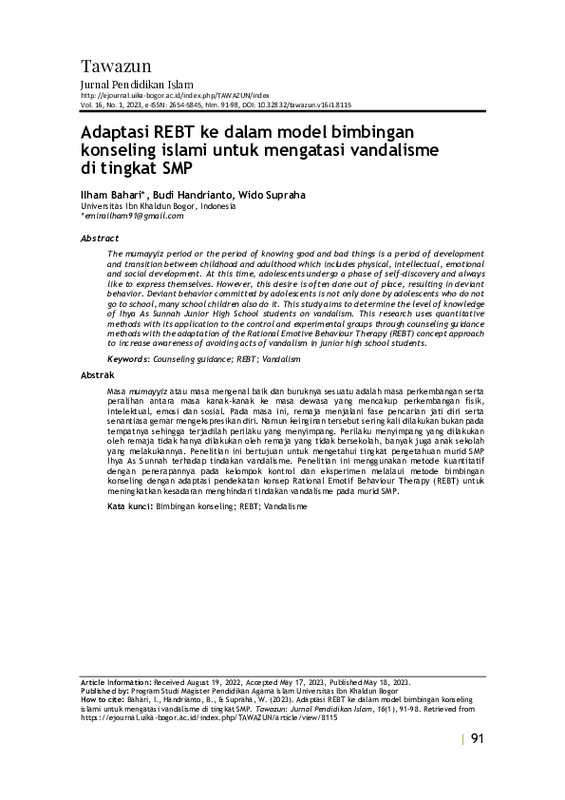 ADAPTASI REBT KE DALAM MODEL BIMBINGAN KONSELING ISLAMI DALAM MENGATASI VANDALISME TINGKAT SMP.pdf ADAPTASI REBT KE DALAM MODEL BIMBINGAN KONSELING ISLAMI DALAM MENGATASI VANDALISME TINGKAT SMP.pdf