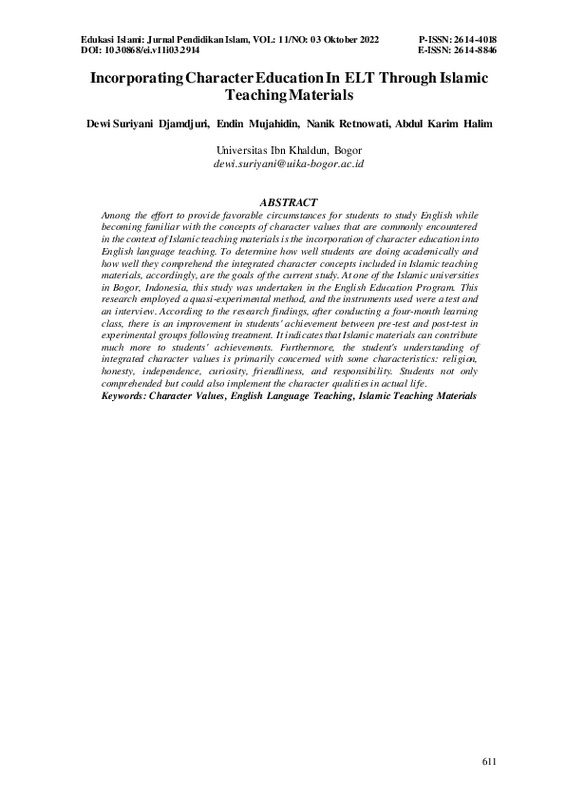 Incorporating Character Education in ELT through Islamic Teaching Materials.pdf
