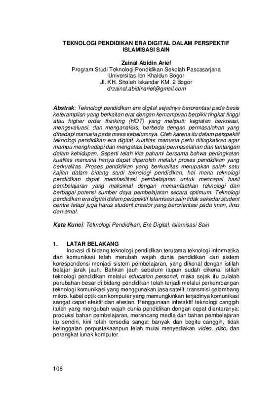 TEKNOLOGI PENDIDIKAN ERA DIGITAL DALAM PERSPEKTIF ISLAMISASI SAIN.pdf