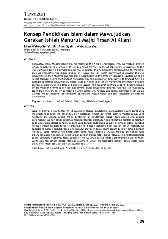 Konsep pendidikan Islam dalam mewujudkan gerakan Ishlah menurut Majid ‘Irsan Al Kilani.pdf Konsep pendidikan Islam dalam mewujudkan gerakan Ishlah menurut Majid ‘Irsan Al Kilani.pdf