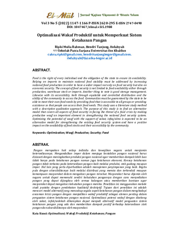 Optimalisasi Wakaf Produktif untuk memperkuat sistem ketahanan pangan.pdf