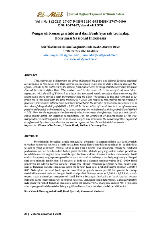 Pengaruh Keuangan Inklusif dan Bank Syariah terhadap Konsumsi Nasional Indonesia.pdf Pengaruh Keuangan Inklusif dan Bank Syariah terhadap Konsumsi Nasional Indonesia.pdf
