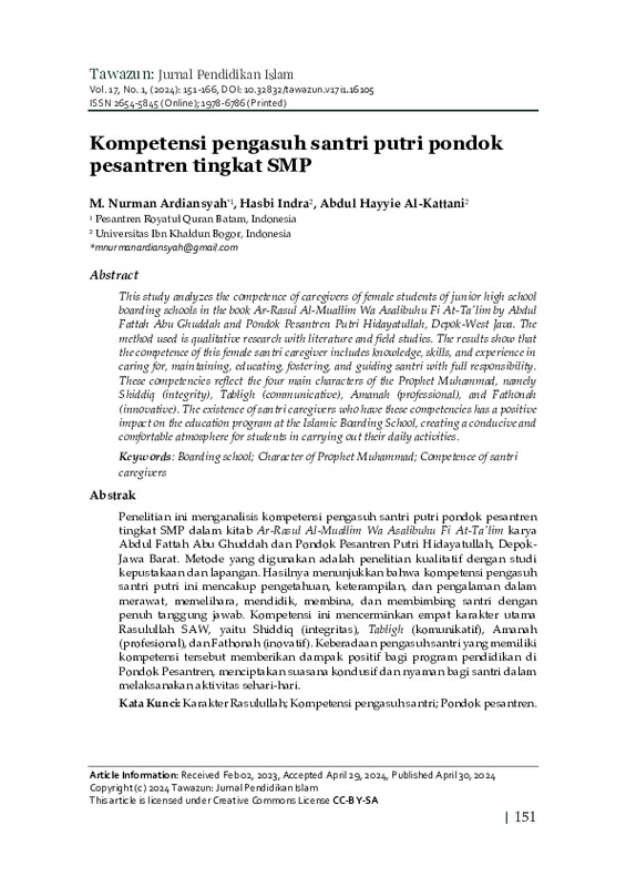 Kompetensi pengasuh santri putri pondok pesantren tingkat SMP.pdf Kompetensi pengasuh santri putri pondok pesantren tingkat SMP.pdf