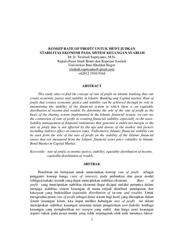 Konsep Rate of Profit untuk Mewujudkan Stabilitas Ekonomi pada Sistem Keuangan Syariah.pdf