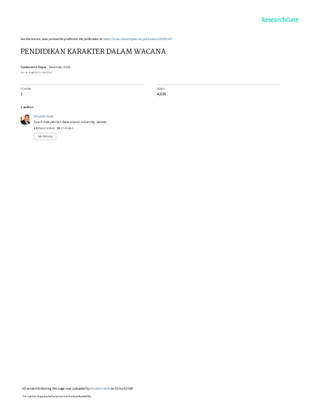 PENDIDIKAN KARAKTER DALAM WACANA INTELEKTUAL MUSLIM DAN KHAZANAH DUNIA PENDIDIKAN ISLAM.pdf