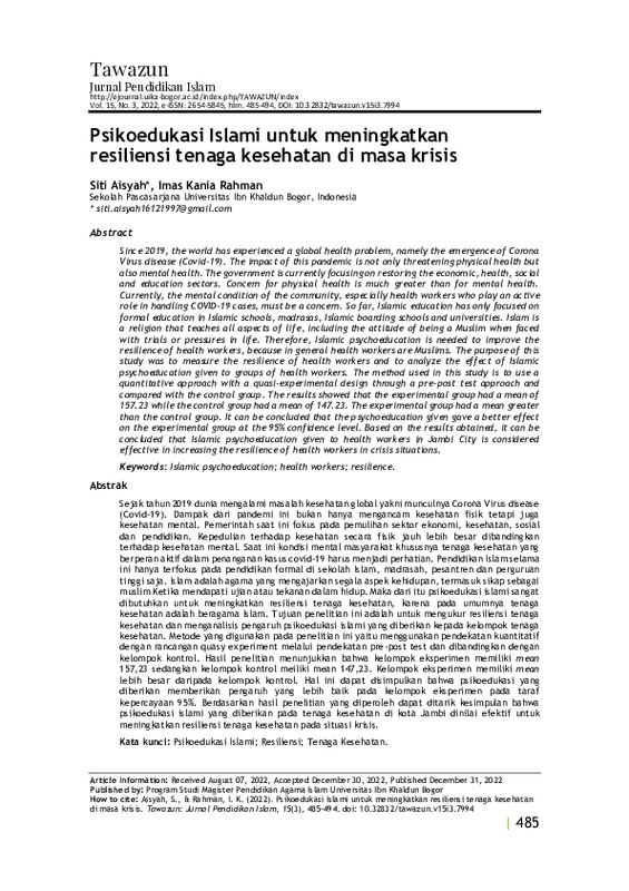 Psikoedukasi Islami untuk meningkatkan resiliensi tenaga kesehatan di masa krisis.pdf